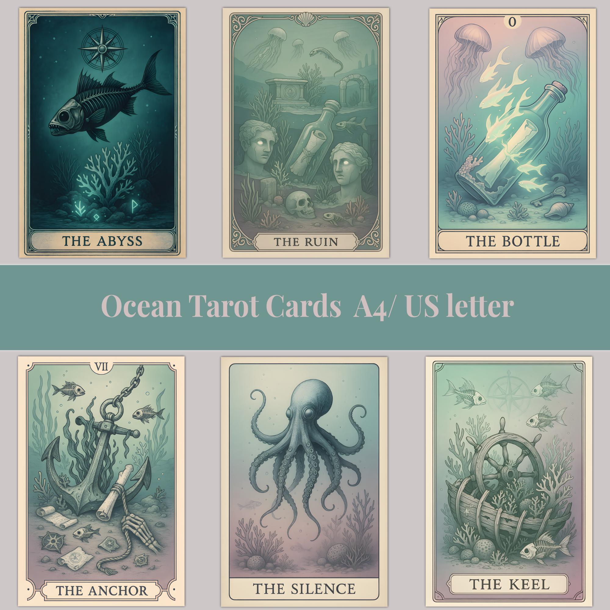 Creepy Ocean Tarot Journaling Cards - Image 1