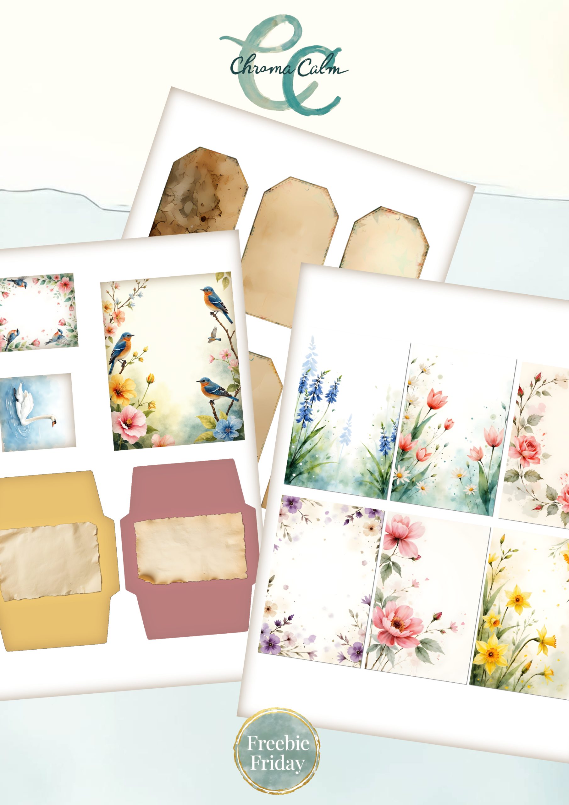 Florals and Birds Cut Aparts