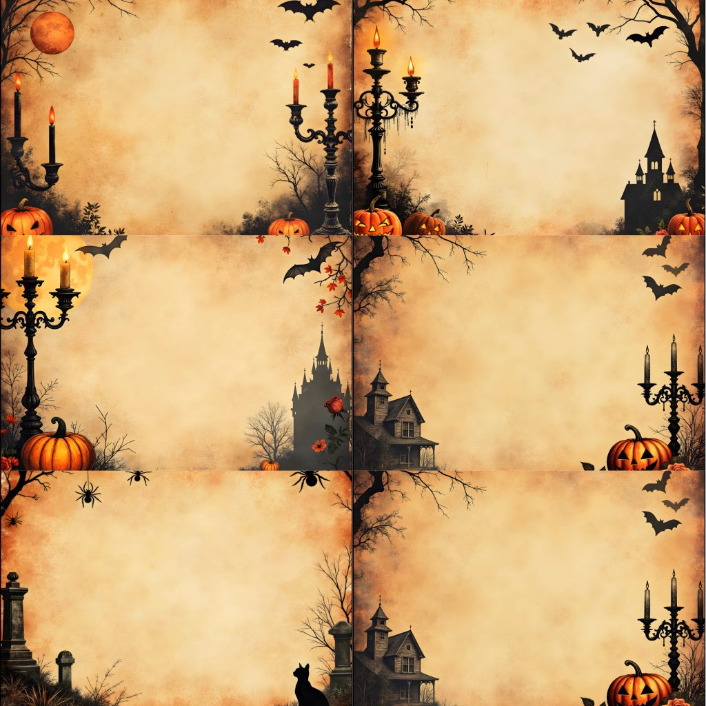 Spooky Halloween background papers